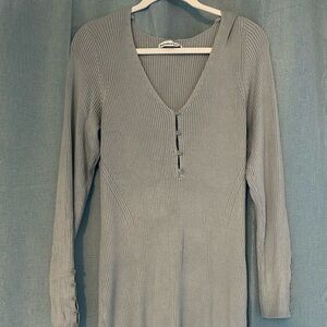 Abercrombie & Fitch Light Gray Long Sleeve Dress